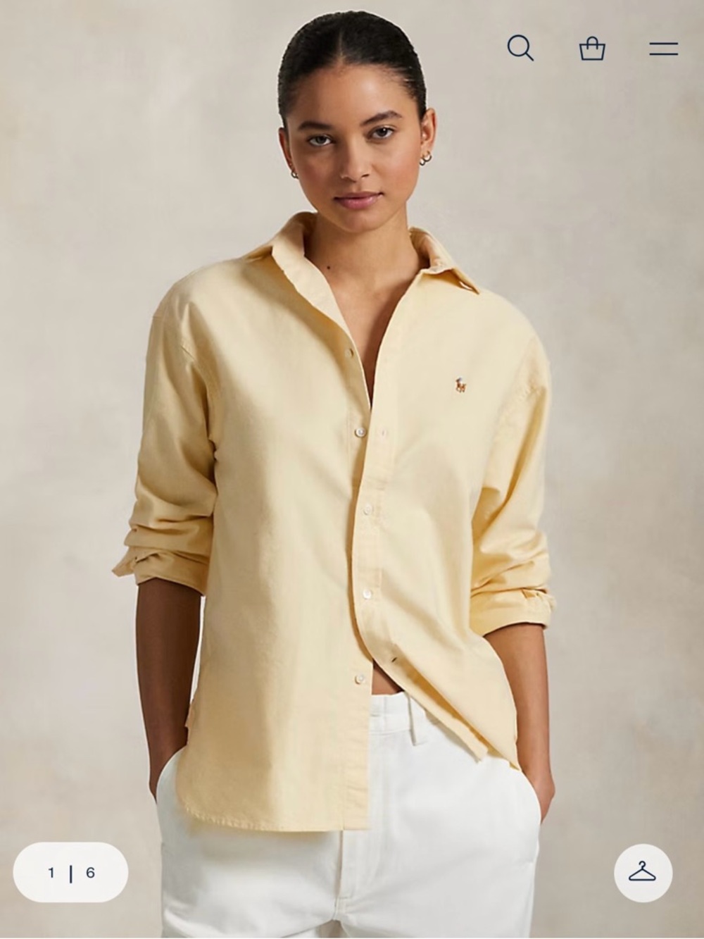 Light Yellow Men's Button-Down Shirt
